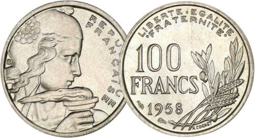100 francs 1958