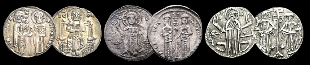 Grosso de Venise ; basilikon byzantin ; imitation Bulgare