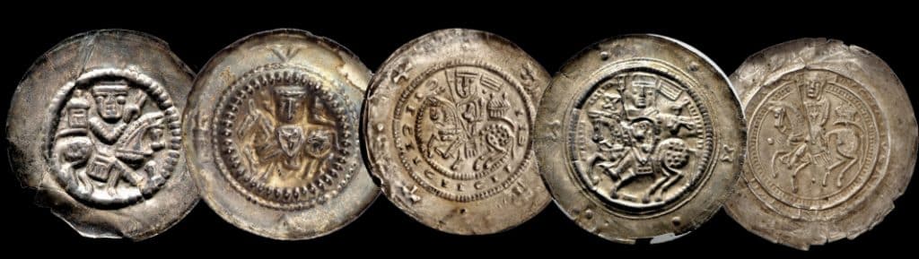 Divers monnaies "au cavalier" frappées à Thuringe (Thuringen)