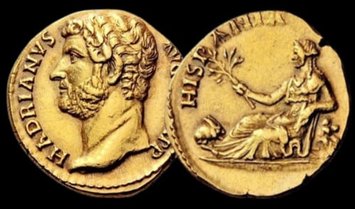 Hadrien – aureus – RIC 305 – “HISPANIA”