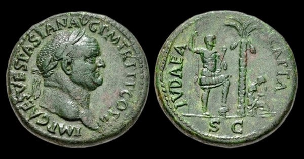 Vespasien – sesterce – RIC II 167 – “IVDAEA CAPTA