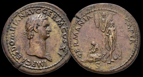 Domitien – sesterce – RIC 274 – “GERMANIA CAPTA”