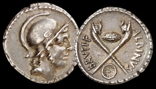 denier Decimus Postumius Albinus