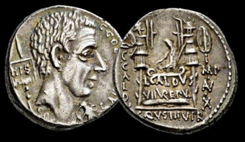 denier romain Coelius Caldus