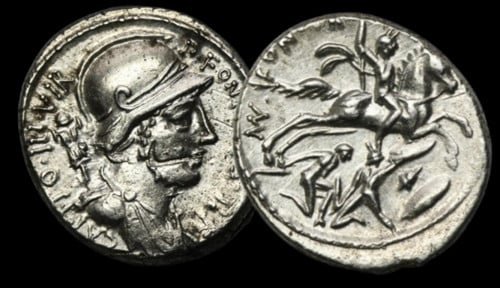 denier république romaine Fonteius P. f. Capito