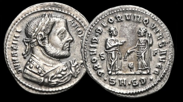 Argenteus post-abdication de Maximien