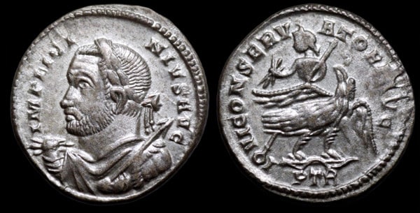 Pseudo-argenteus de Licinius en buste miliaire